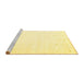 Sideview of Machine Washable Solid Yellow Modern Rug, wshcon908yw