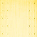 Square Machine Washable Solid Yellow Modern Rug, wshcon908yw