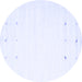 Round Solid Blue Modern Rug, con908blu