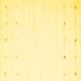 Square Solid Yellow Modern Rug, con908yw