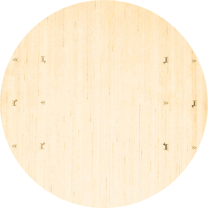 Round Solid Brown Modern Rug, con908brn