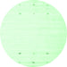 Round Solid Emerald Green Modern Rug, con908emgrn