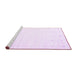 Sideview of Machine Washable Solid Purple Modern Area Rugs, wshcon908pur