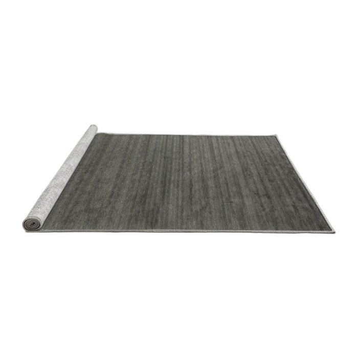 Serging Thickness of Machine Washable Contemporary Gray Rug, wshcon909