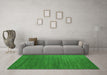 Machine Washable Abstract Green Contemporary Area Rugs in a Living Room,, wshcon909grn