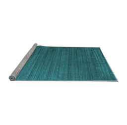Sideview of Machine Washable Abstract Light Blue Contemporary Rug, wshcon909lblu