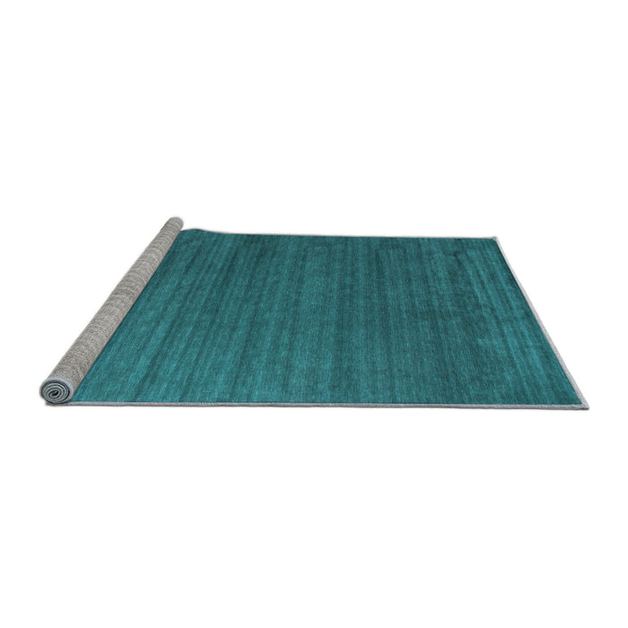 Sideview of Machine Washable Abstract Light Blue Contemporary Rug, wshcon909lblu