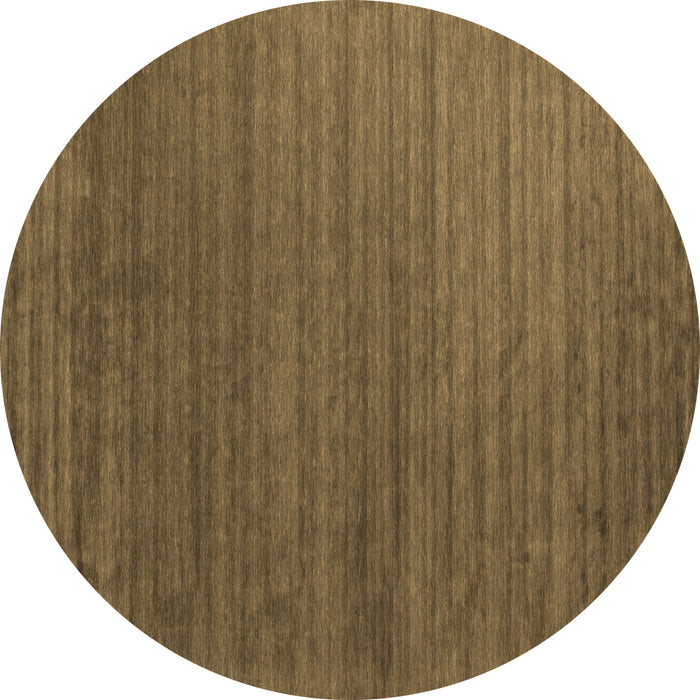 Round Machine Washable Abstract Brown Contemporary Rug, wshcon909brn