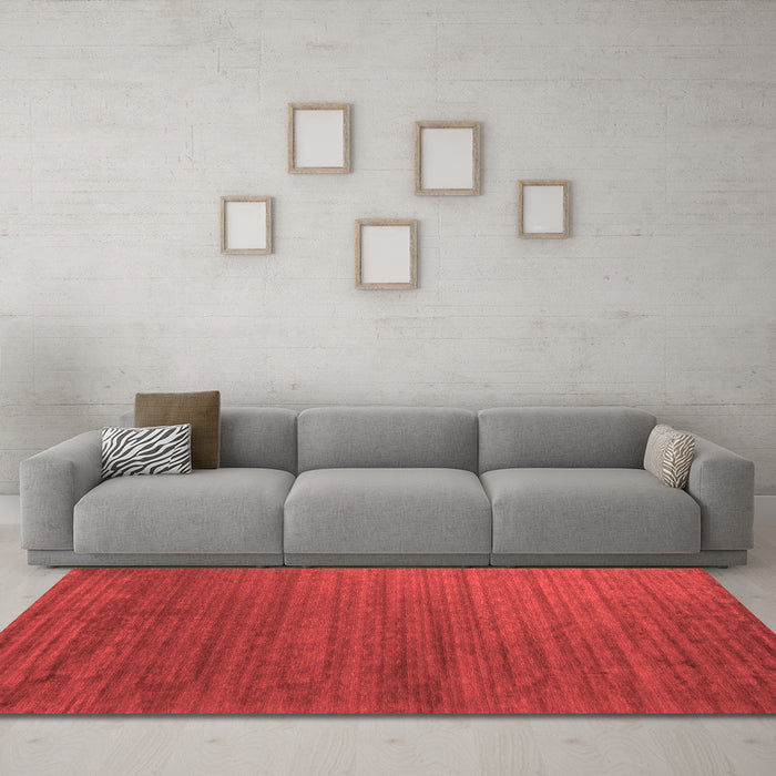 Contemporary Red Washable Rugs