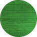 Square Abstract Green Contemporary Rug, con909grn