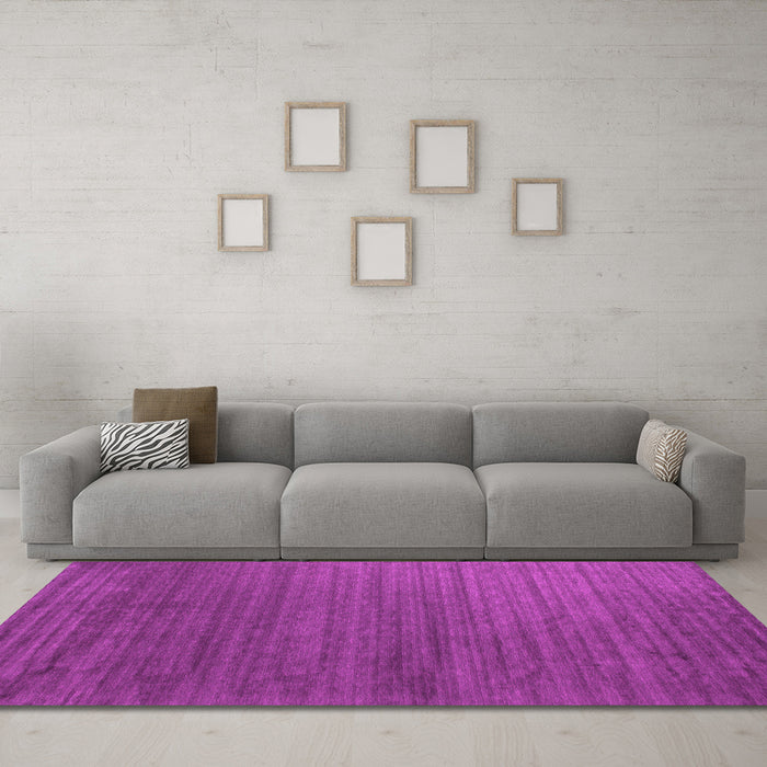 Machine Washable Abstract Pink Contemporary Rug in a Living Room, wshcon909pnk