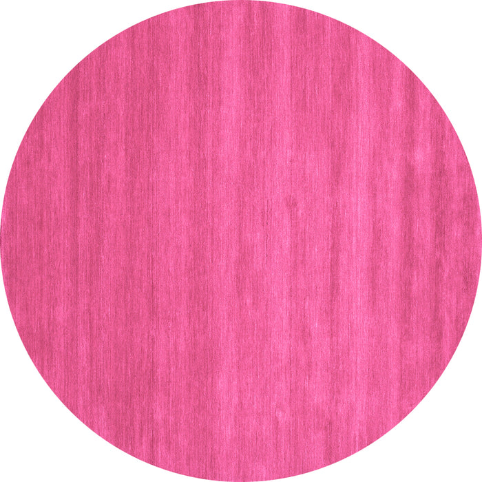 Round Machine Washable Abstract Purple Contemporary Area Rugs, wshcon90pur