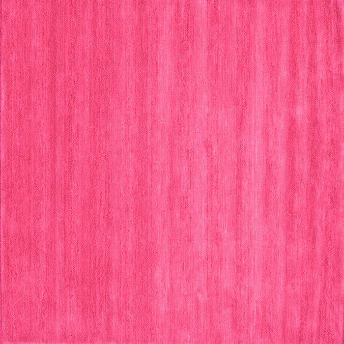 Square Machine Washable Abstract Pink Contemporary Rug, wshcon90pnk