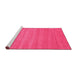 Sideview of Machine Washable Abstract Pink Contemporary Rug, wshcon90pnk