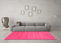 Machine Washable Abstract Pink Contemporary Rug, wshcon90pnk