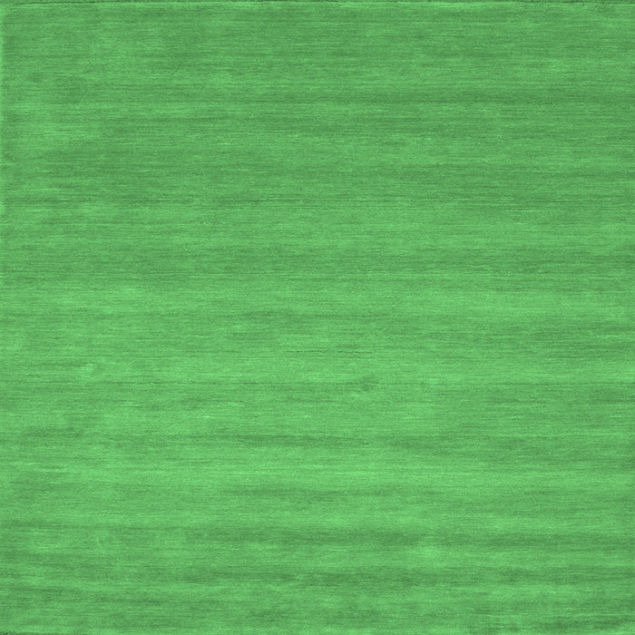 Square Machine Washable Abstract Emerald Green Contemporary Area Rugs, wshcon90emgrn