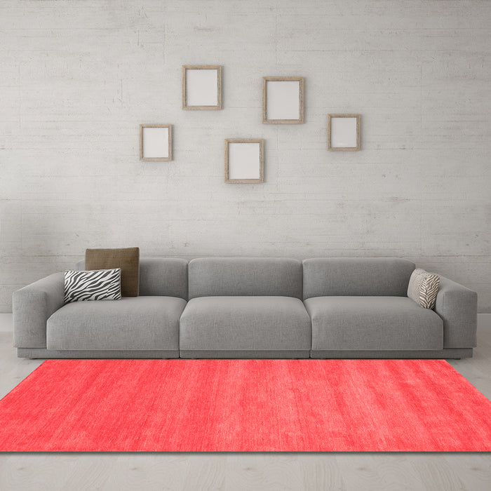 Contemporary Red Washable Rugs