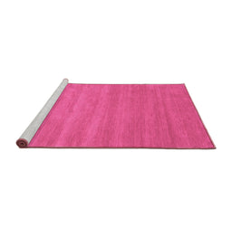 Sideview of Machine Washable Abstract Purple Contemporary Area Rugs, wshcon90pur