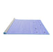 Sideview of Machine Washable Solid Blue Modern Rug, wshcon910blu