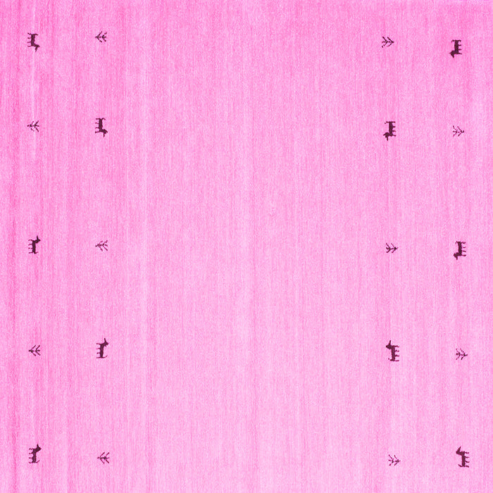 Square Machine Washable Solid Pink Modern Rug, wshcon910pnk