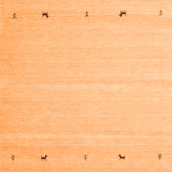 Solid Orange Modern Rug, con910org