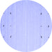 Round Solid Blue Modern Rug, con910blu