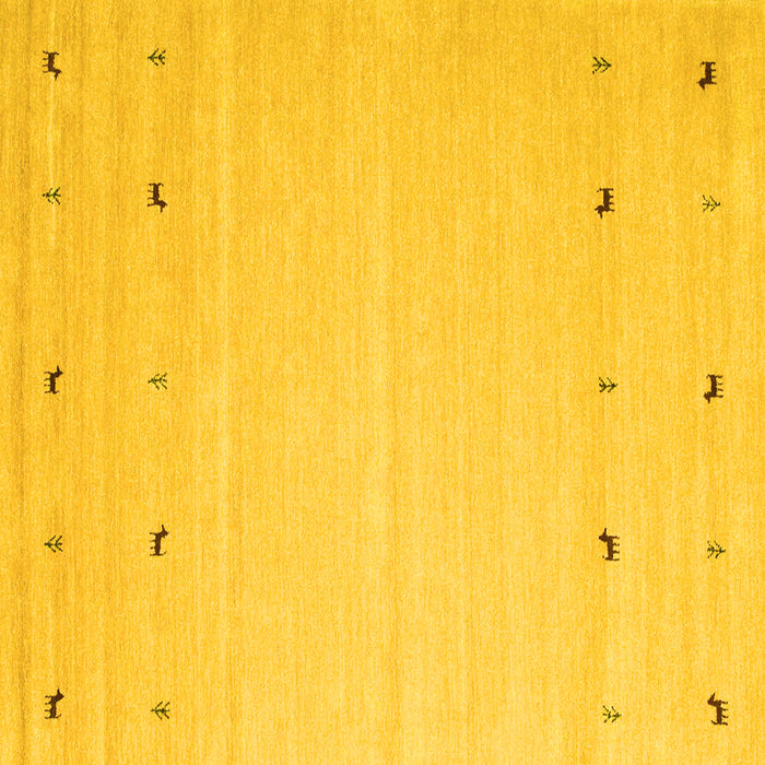 Square Solid Yellow Modern Rug, con910yw