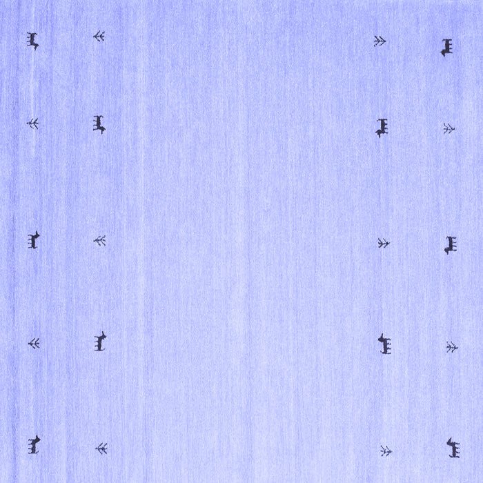 Square Solid Blue Modern Rug, con910blu