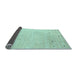 Sideview of Solid Light Blue Modern Rug, con910lblu