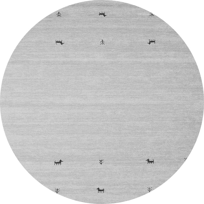 Machine Washable Solid Gray Modern Rug, wshcon910gry