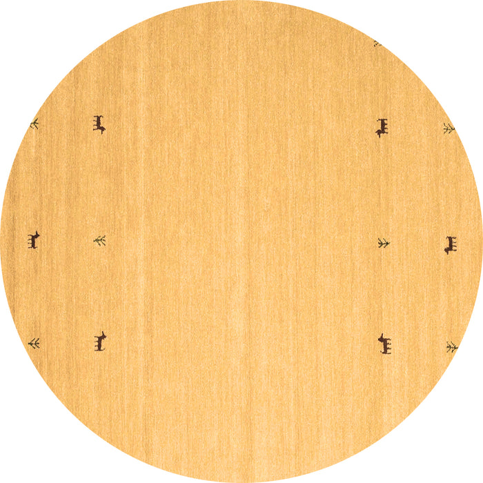 Round Solid Brown Modern Rug, con910brn