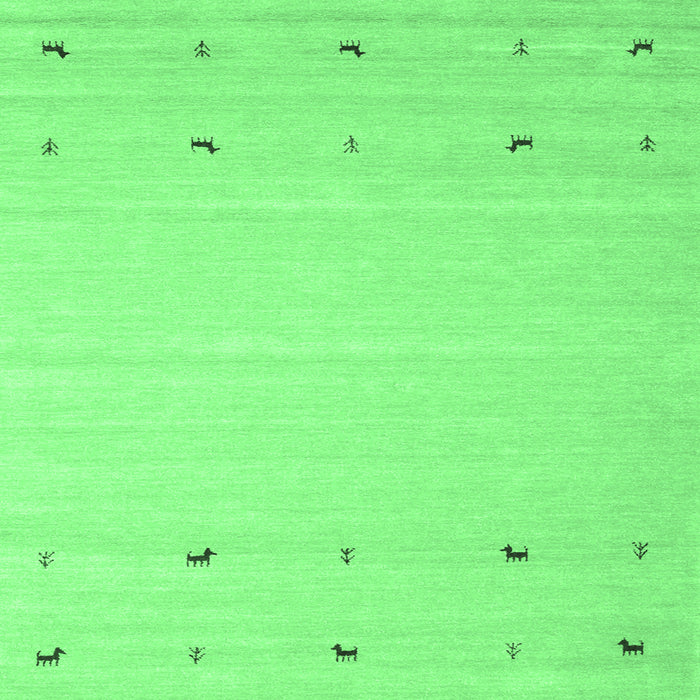 Square Solid Emerald Green Modern Rug, con910emgrn