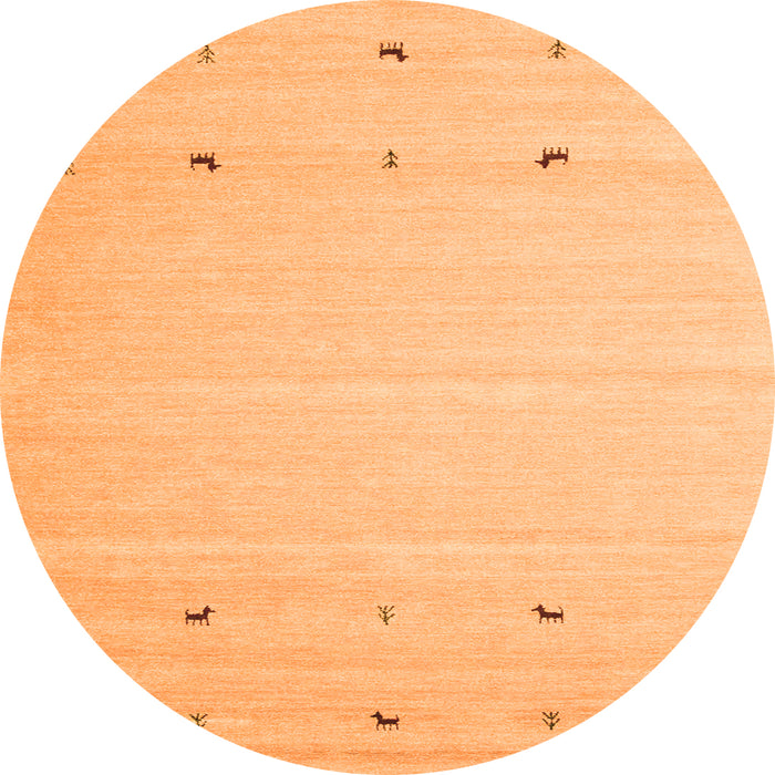 Square Solid Orange Modern Rug, con910org