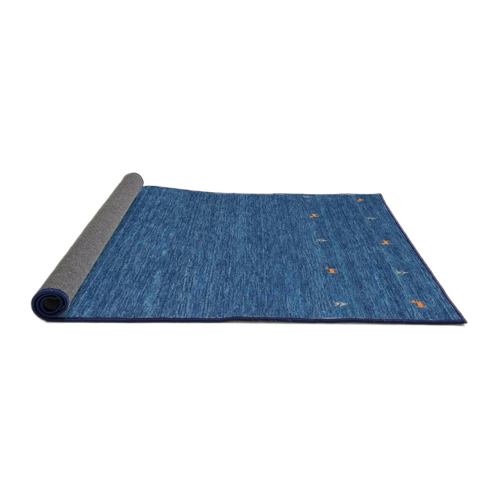 Thickness of Contemporary Bright Navy Blue Modern Rug, con911