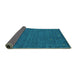 Sideview of Abstract Turquoise Contemporary Rug, con911turq