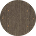 Round Abstract Brown Contemporary Rug, con911brn