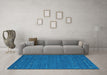 Machine Washable Abstract Light Blue Contemporary Rug in a Living Room, wshcon911lblu