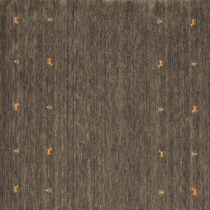 Square Abstract Brown Contemporary Rug, con911brn