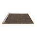 Sideview of Machine Washable Abstract Brown Contemporary Rug, wshcon911brn