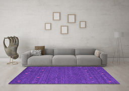 Machine Washable Abstract Pink Contemporary Rug in a Living Room, wshcon911pnk