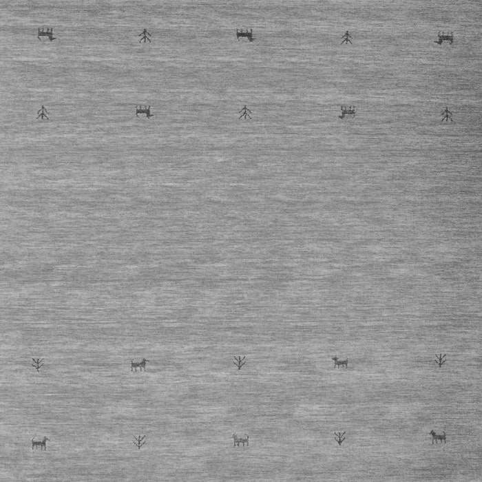 Round Machine Washable Abstract Gray Contemporary Rug, wshcon912gry