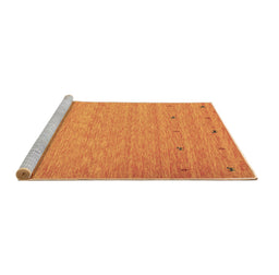 Sideview of Machine Washable Abstract Brown Contemporary Rug, wshcon912brn