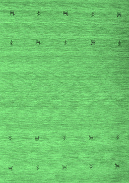 Abstract Emerald Green Contemporary Rug, con912emgrn