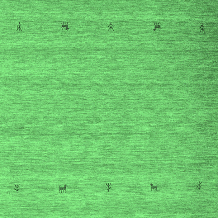 Abstract Emerald Green Contemporary Rug, con912emgrn