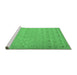 Sideview of Machine Washable Abstract Emerald Green Contemporary Area Rugs, wshcon912emgrn