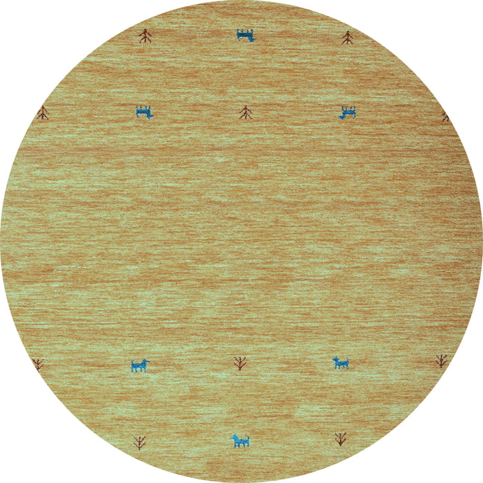 Round Machine Washable Abstract Light Blue Contemporary Rug, wshcon912lblu
