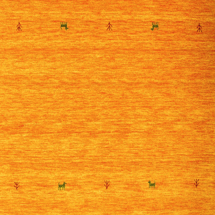 Abstract Yellow Contemporary Rug, con912yw