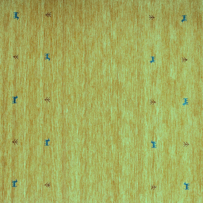 Square Abstract Turquoise Contemporary Rug, con912turq