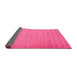 Sideview of Abstract Pink Contemporary Rug, con912pnk