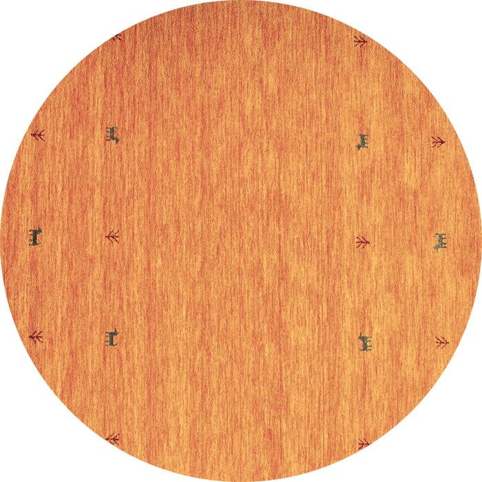 Round Machine Washable Abstract Brown Contemporary Rug, wshcon912brn